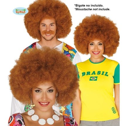 PELUCA AFRO CASTAÑA EXTRA