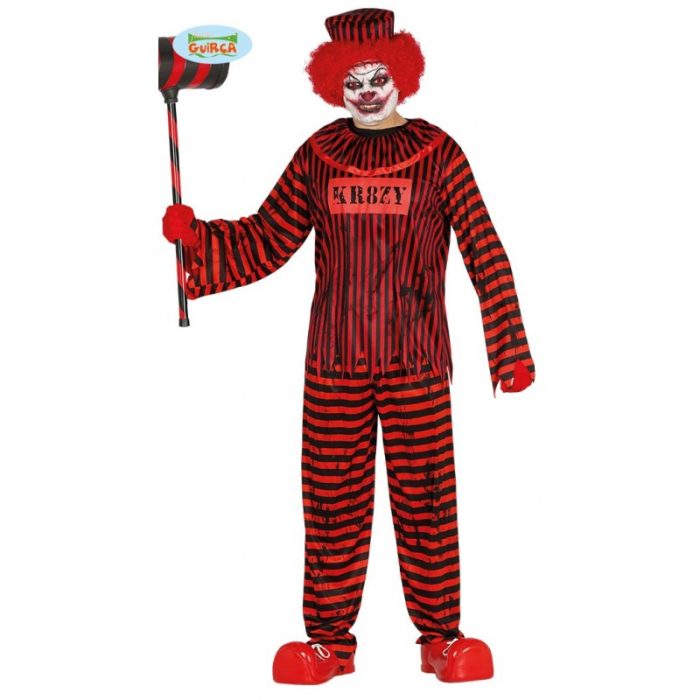 DISFRAZ PAYASO ASESINO PSYCO CLOWN ADULTO TALLA M 48-50