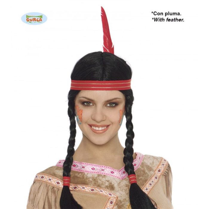 PELUCA INDIA CON CINTA Y TRENZAS(ENVASE CAJA)