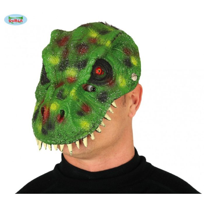 MASCARA DINOSAURIO VERDE FOAM