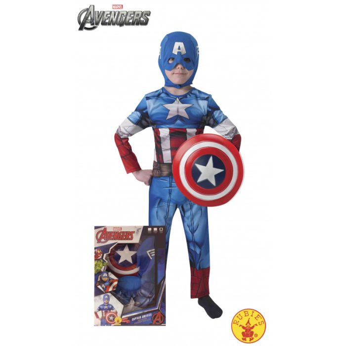 DISFRAZ CAPITAN AMERICA ESCUDO CAJA S