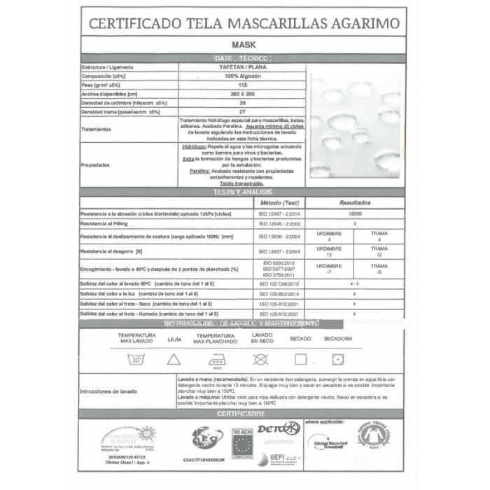 Mascarilla textil divertida