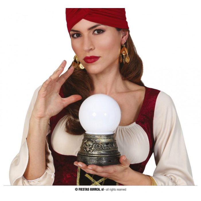 Bola Pitonisa Bruja con luz 18 cms