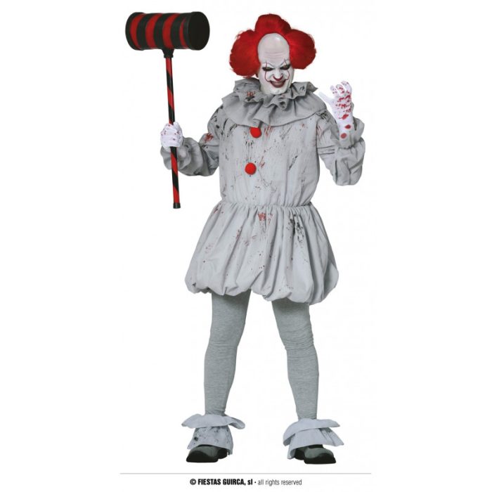 DISFRAZ PAYASO ASESINO KILLER CLOWN TALLA M 48-50