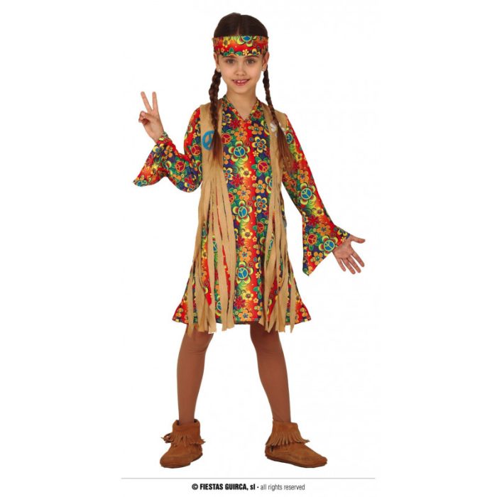 Disfraz HIPPIE INFANTIL 5 6 AÑOS 5-6