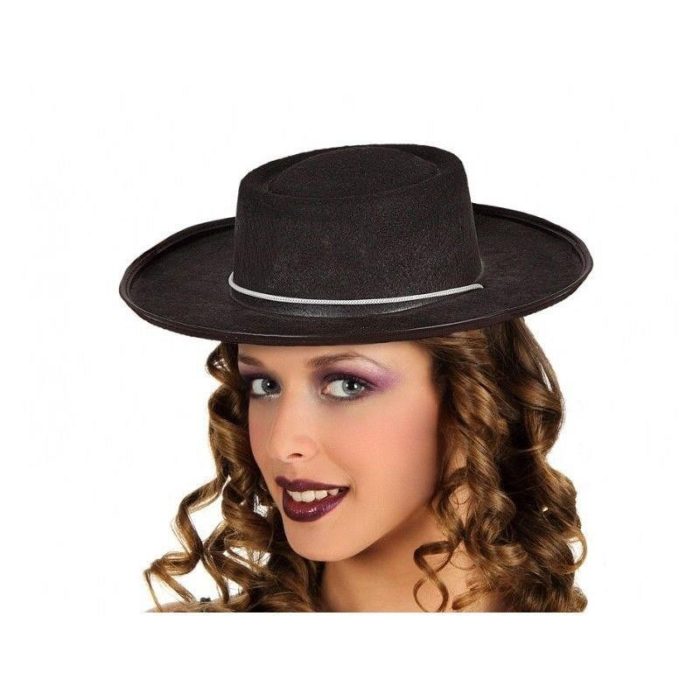 SOMBRERO CIRCULAR NEGRO CARNAVAL - OFERTA