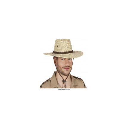 Sombrero vaquero marrón tela