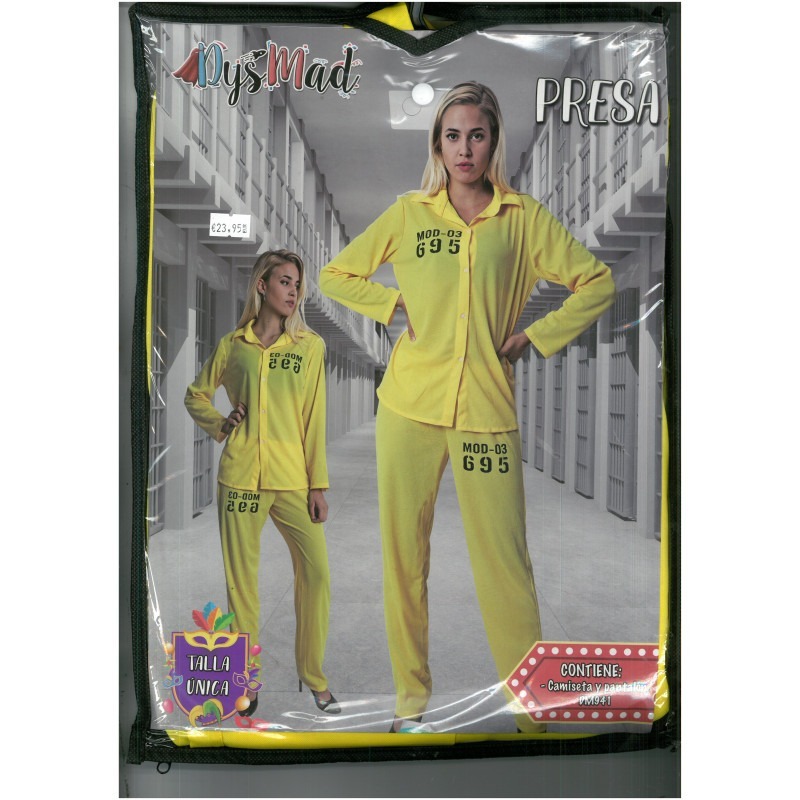 Disfraz de presa color amarillo para mujer por 15,50 €